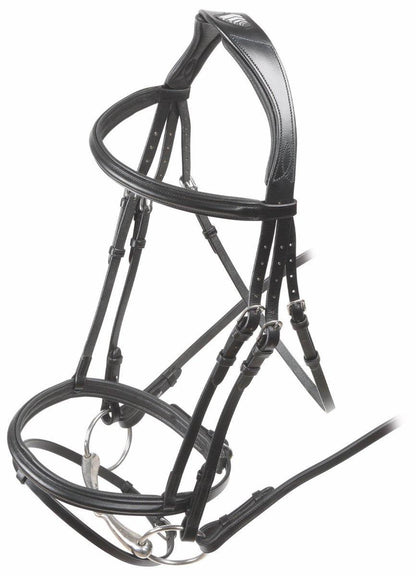 RAPIDA Padded Raised Flash Bridle - Black - Cob