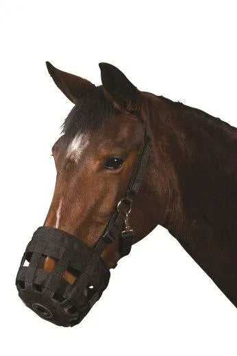 Roma Grazing Muzzle - Black - Cob