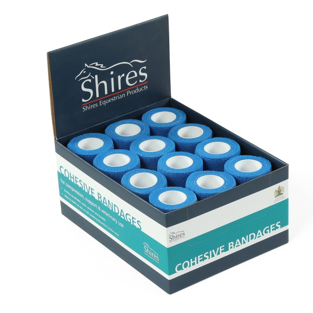 Shires Cohesive Bandages (box of 12) - Black - 10Cm