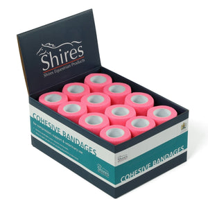 Shires Cohesive Bandages (box of 12) - Black - 10Cm