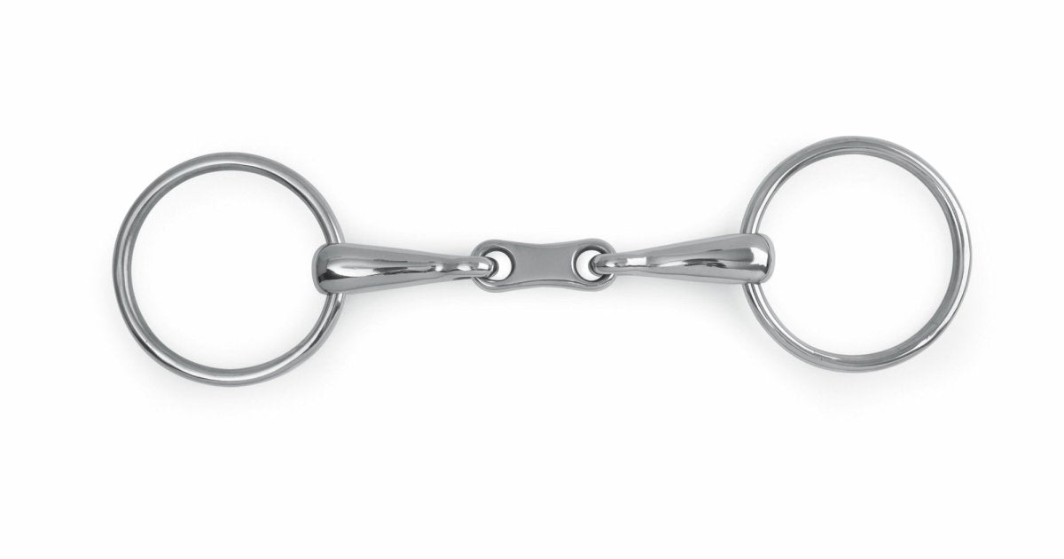 Shires French Link Loose Ring Snaffle - Stainless Steel - 4.5