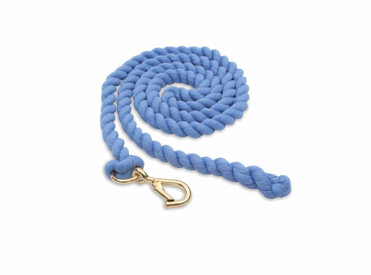 Shires Plain Headcollar Lead Rope - Baby Blue -