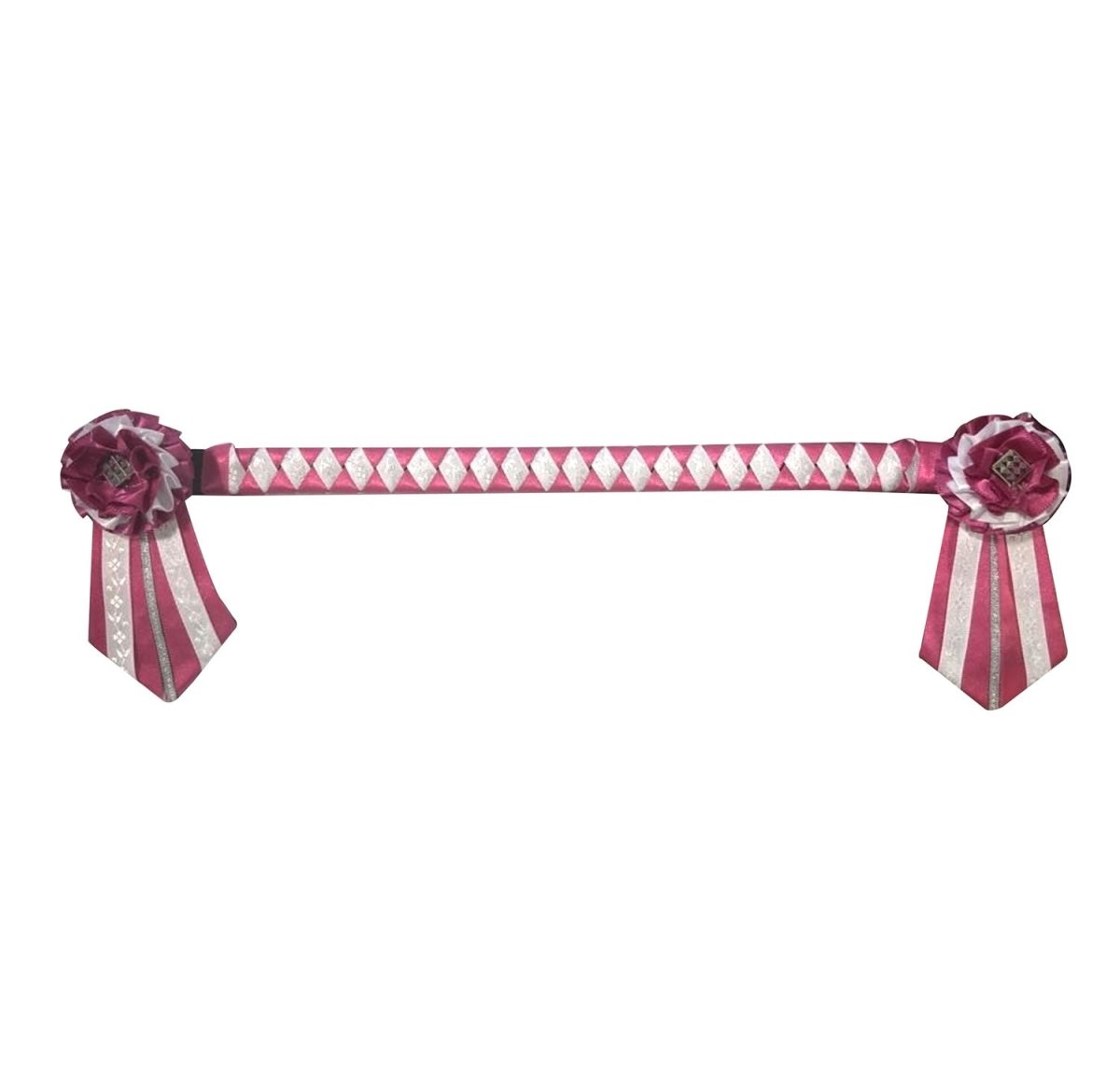Showquest Browband Camden - Cerise/White - Pony