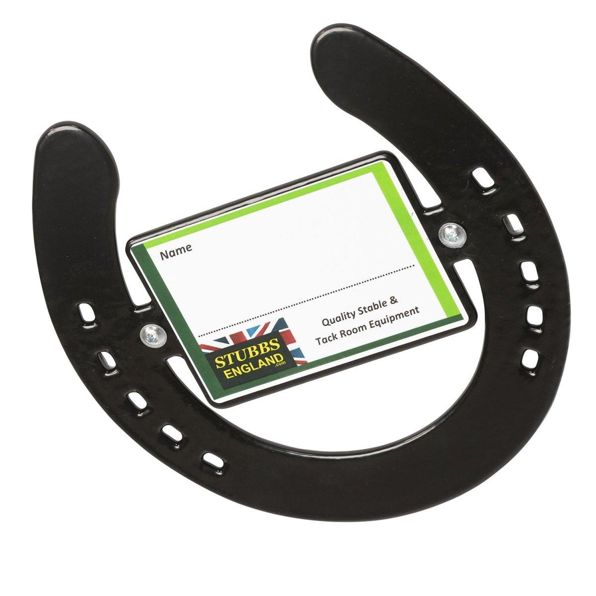 Stubbs Horseshoe With Name Plate - Black -