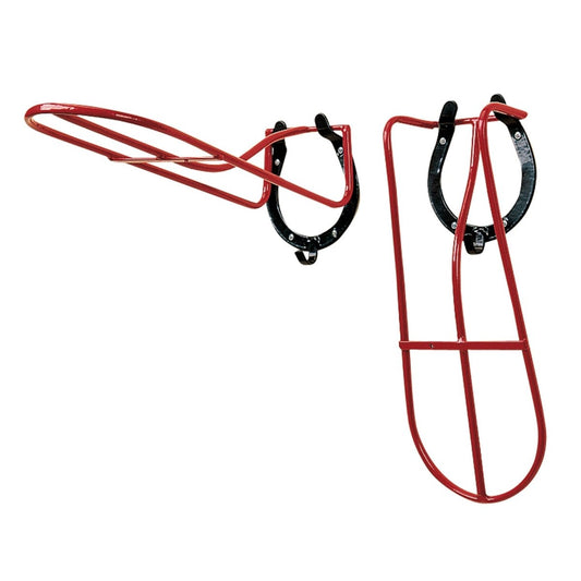 Stubbs Saddle Rack Detachable Horseshoe S18A - Red -