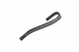 Velociti GARA Large Diamante Browband - Black/Clear - Cob