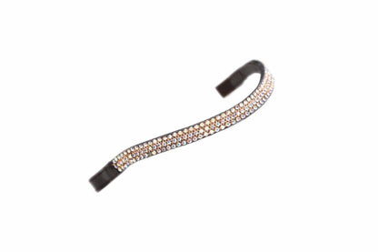 Velociti GARA Wide Diamante Browband - Blue/Black - Cob