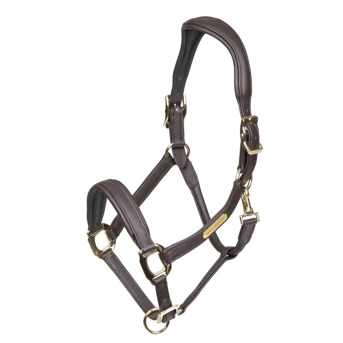 Velociti Rapida Comfort Leather Headcollar - Havana - Cob