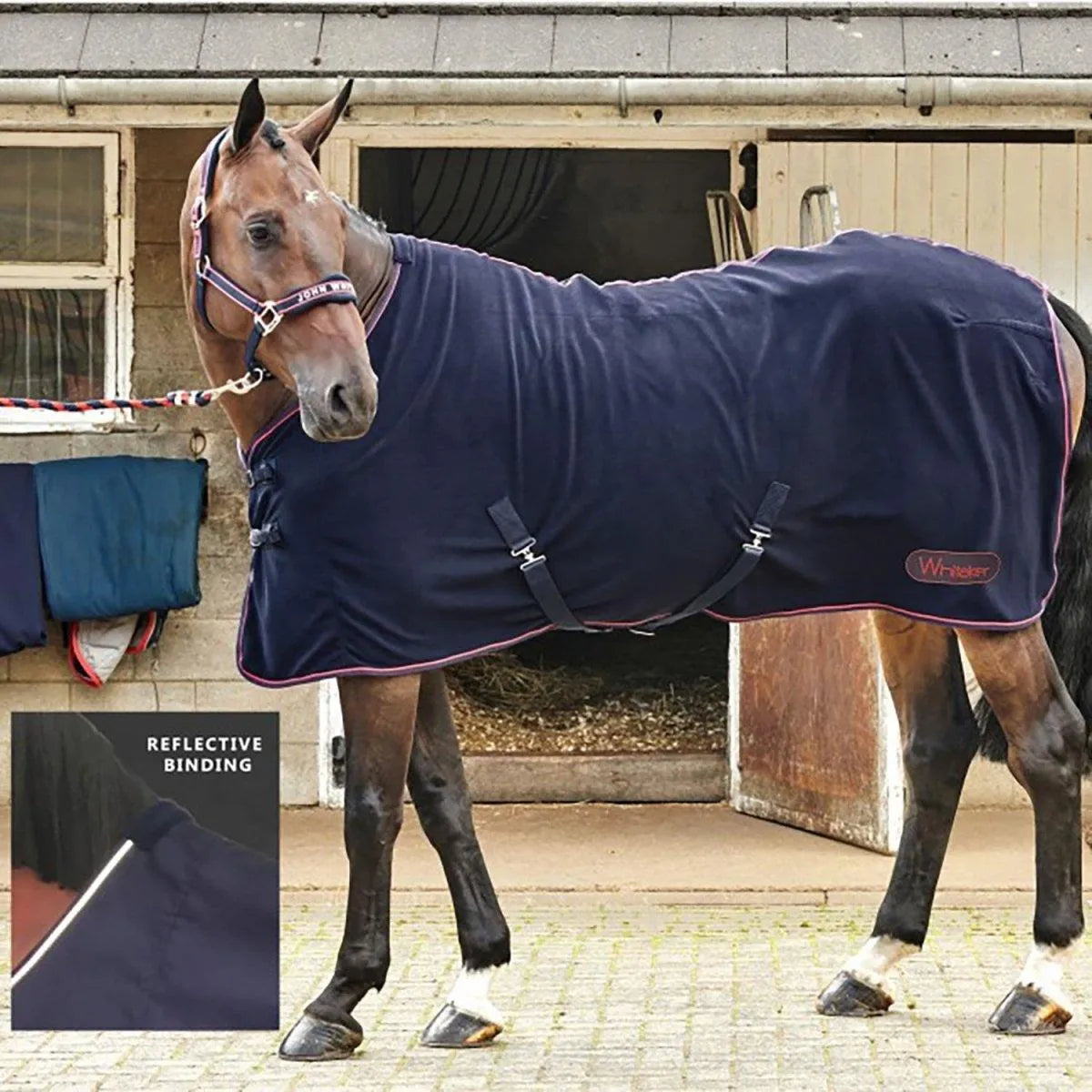 Whitaker Rastrick Fleece Rug - Navy/Reflective - 5'9"